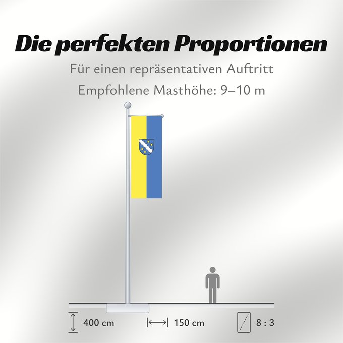 Proportionen der Flagge: Heroldstatt (Schwäbische Alb)