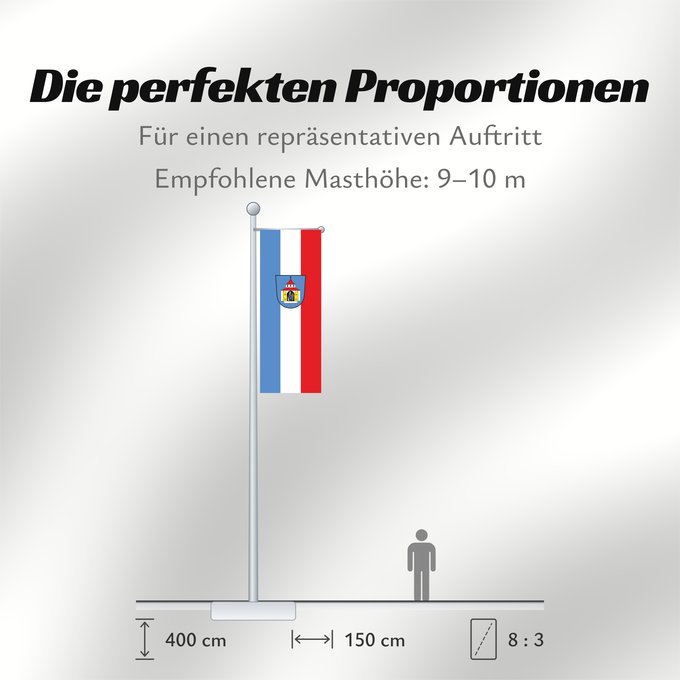 Proportionen der Flagge: Neuötting, St (Inn-Salzach)