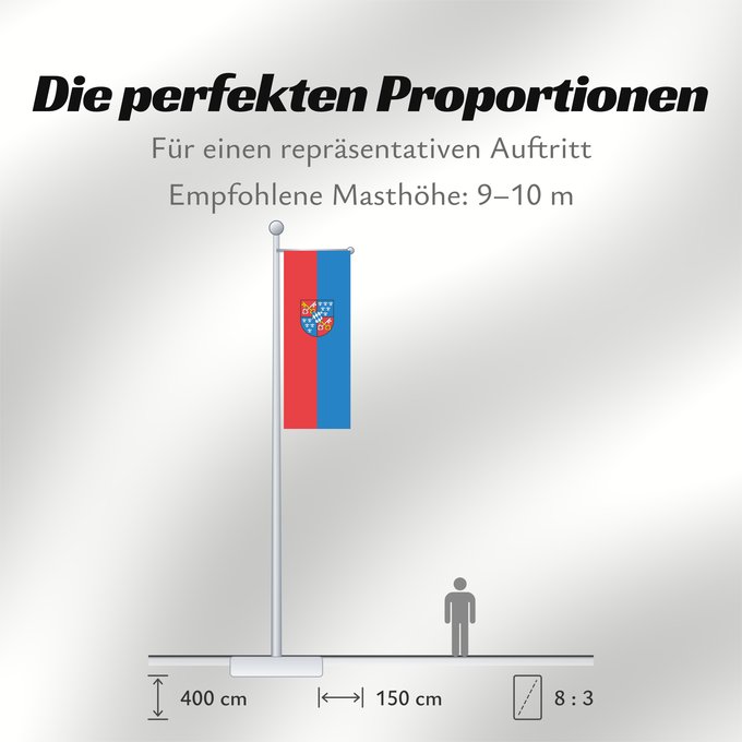 Proportionen der Flagge: Berchtesgaden, M (Berchtesgadener Land)