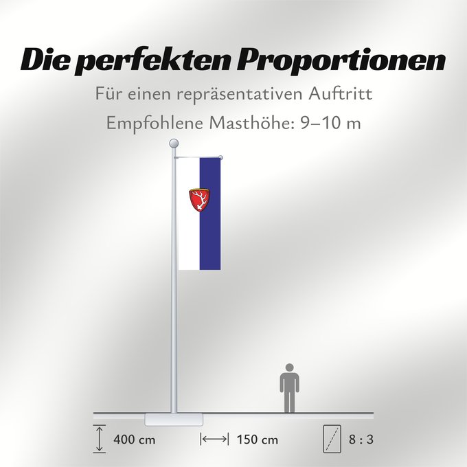 Proportionen der Flagge: Sachsenkam (Tölzer Land)