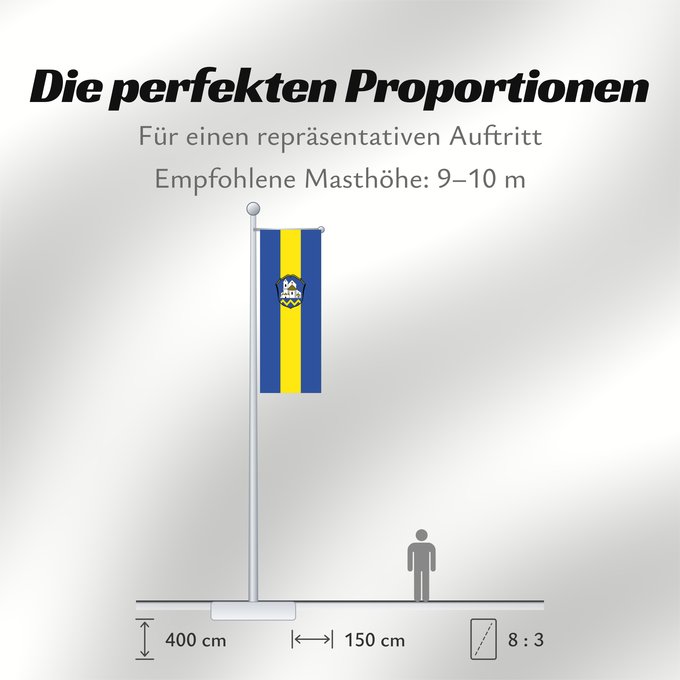 Proportionen der Flagge: Erdweg (Münchener Umland)