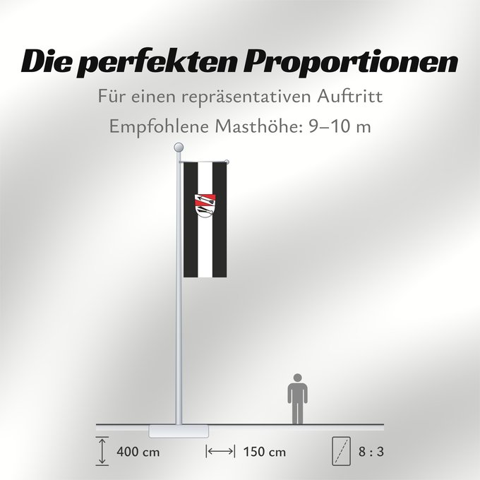 Proportionen der Flagge: Pfaffenhofen a.d.Glonn (Münchener Umland)