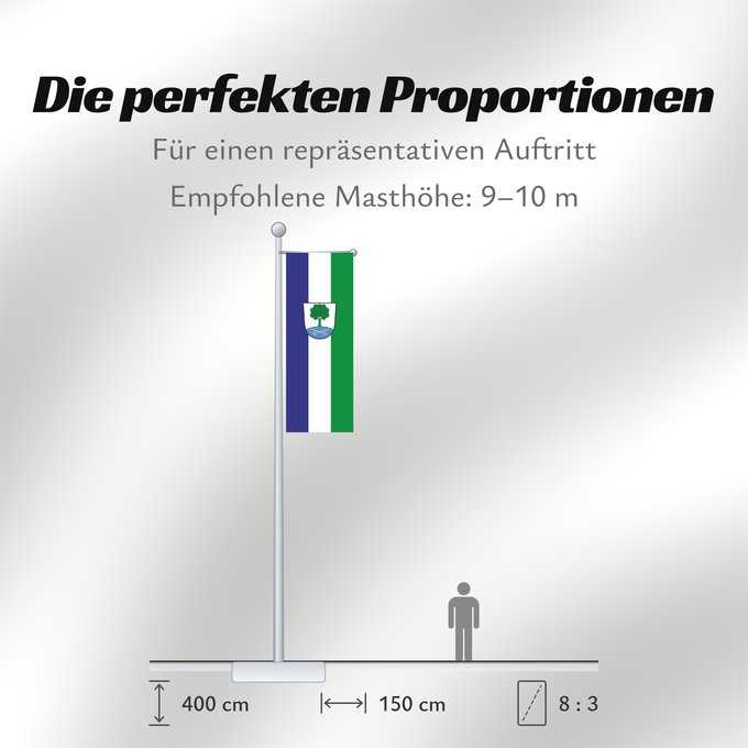 Proportionen der Flagge: Hohenlinden (Ebersberger Grünes Land)