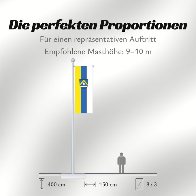 Proportionen der Flagge: Poing (Ebersberger Grünes Land)