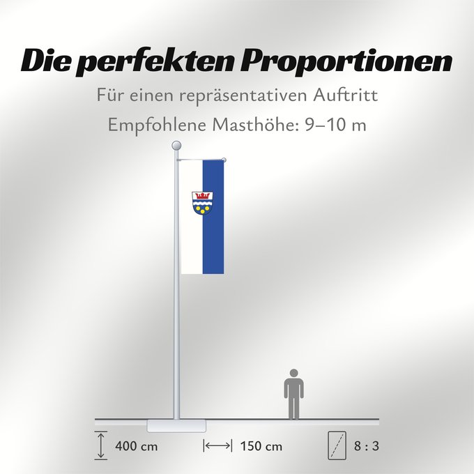 Proportionen der Flagge: Langenbach (Münchener Umland)