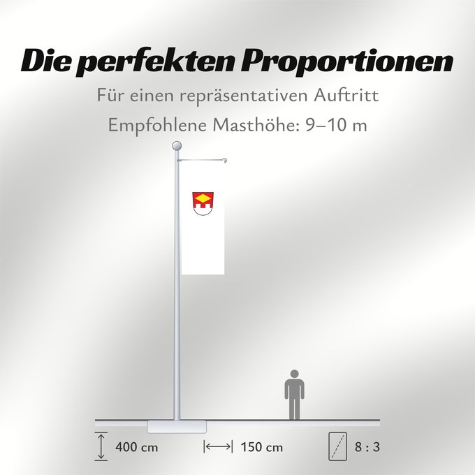 Proportionen der Flagge: Mauern (Münchener Umland)