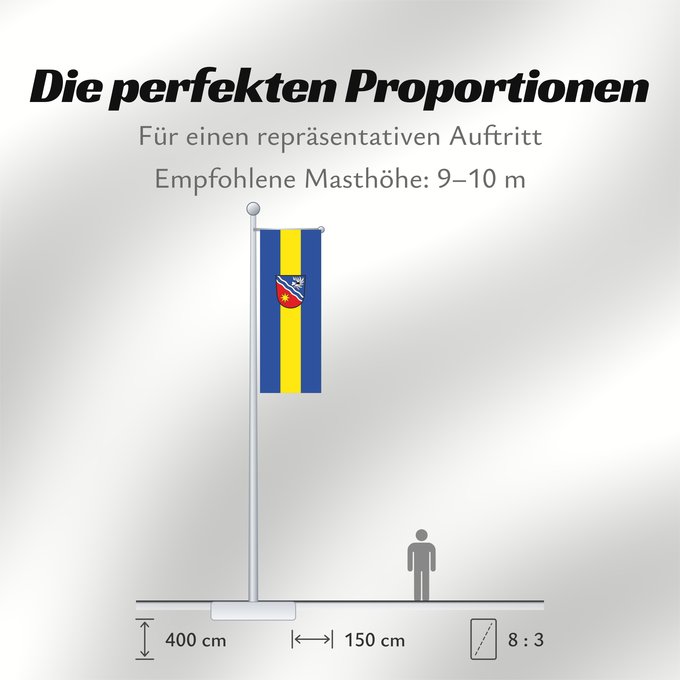 Proportionen der Flagge: Egenhofen (Münchener Umland)