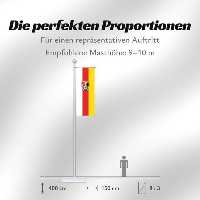 Proportionen der Flagge: Garmisch-Partenkirchen (Kreis)