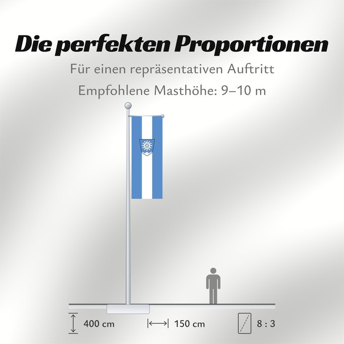Proportionen der Flagge: Oberau (Zugspitz-Region)