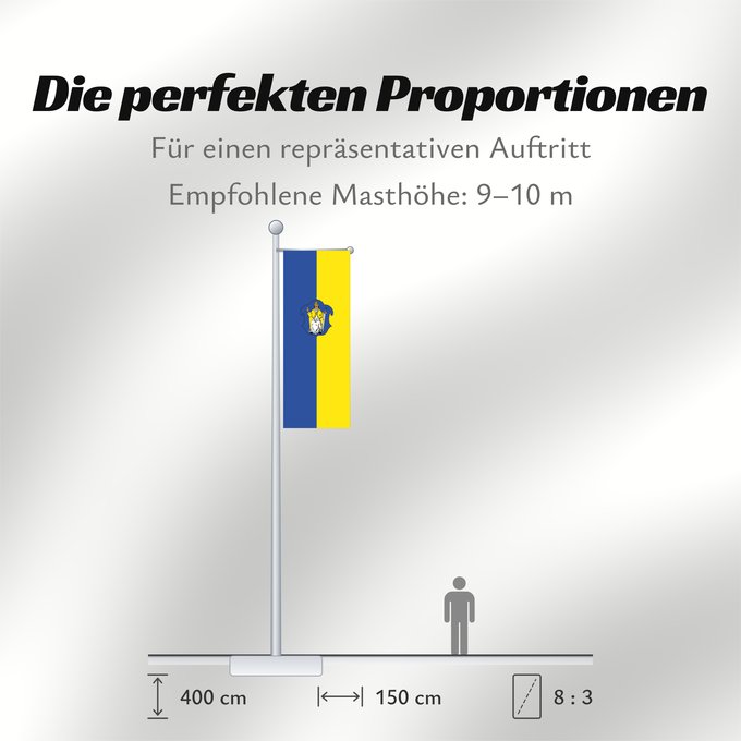Proportionen der Flagge: Schliersee, M (Alpenregion Tegernsee-Schliersee)