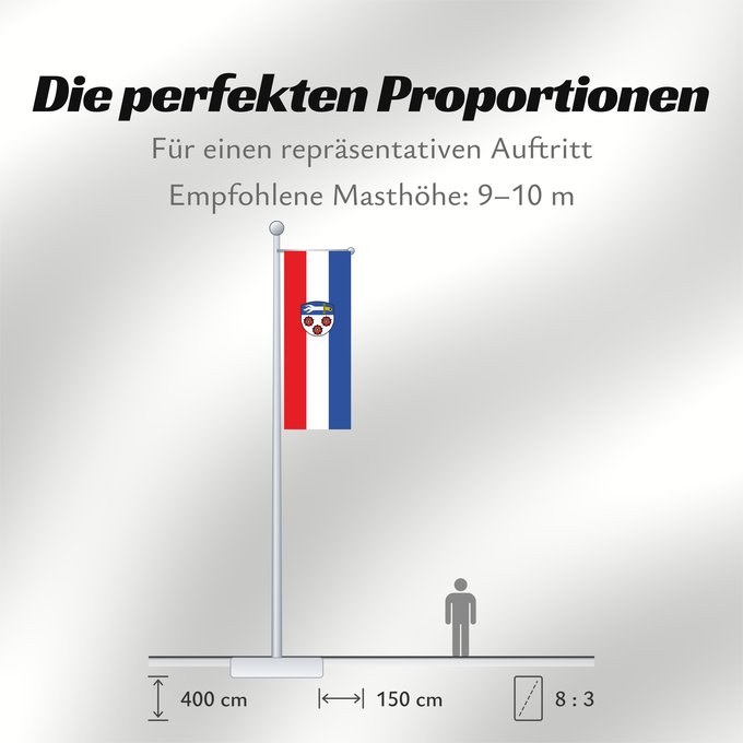Proportionen der Flagge: Jettenbach (Inn-Salzach)