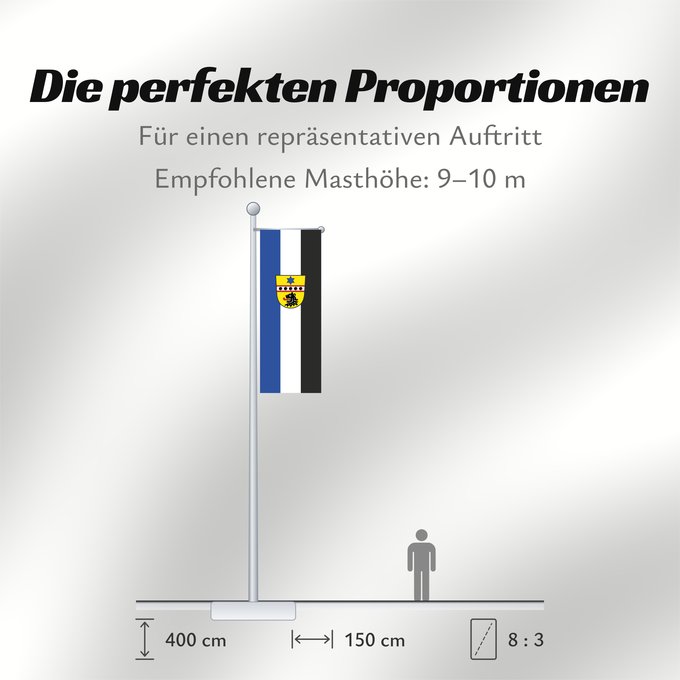 Proportionen der Flagge: Rattenkirchen (Inn-Salzach)