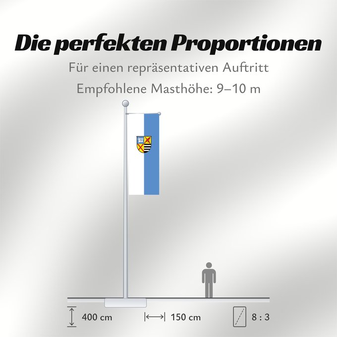 Proportionen der Flagge: Kirchheim b.München (Münchener Umland)