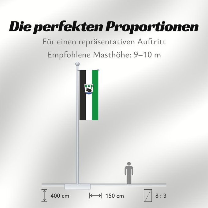 Proportionen der Flagge: Sauerlach (Münchener Umland)