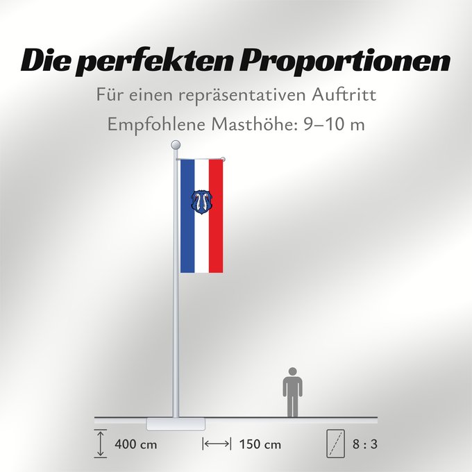 Proportionen der Flagge: Reichertshofen, M (Oberbayerns Städte)