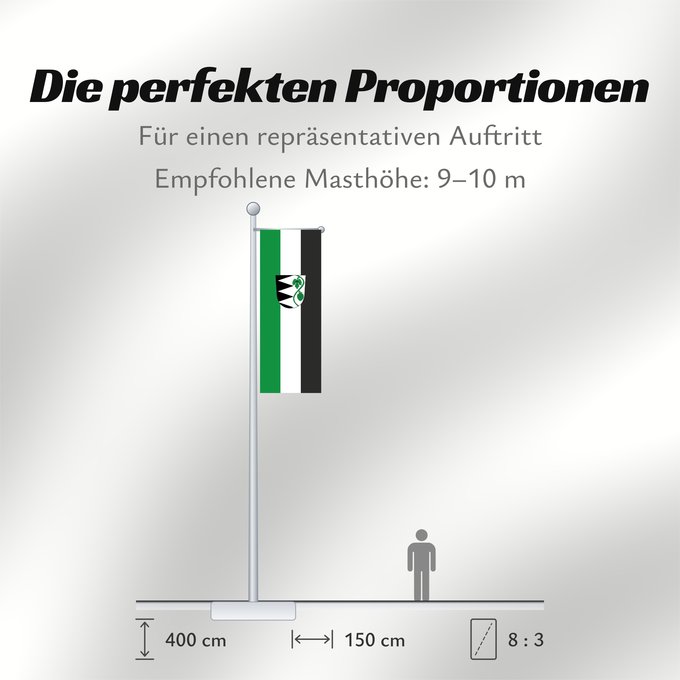 Proportionen der Flagge: Rohrbach (Oberbayerns Städte)
