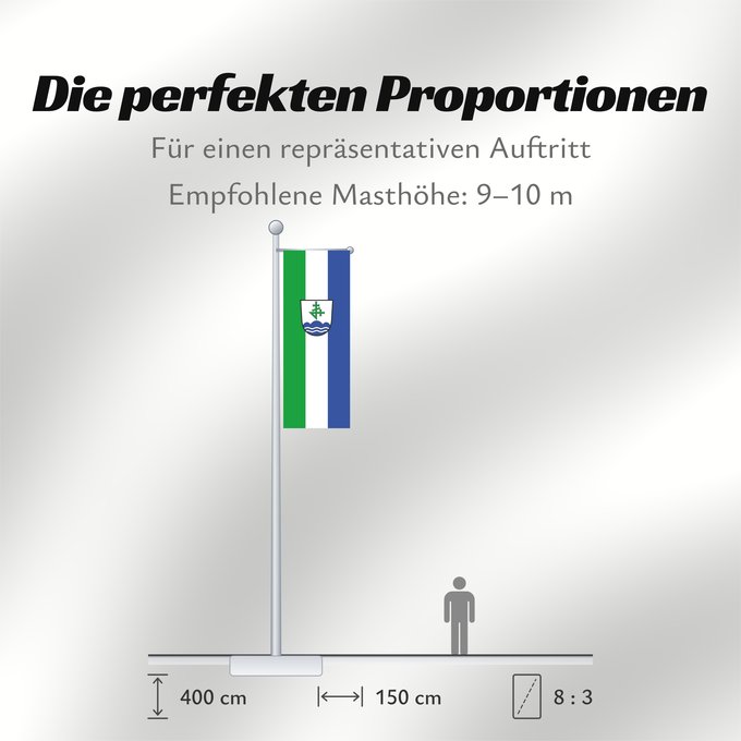 Proportionen der Flagge: Bernau a.Chiemsee (Chiemsee-Alpenland)