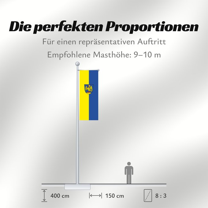 Proportionen der Flagge: Oberaudorf (Chiemsee-Alpenland)