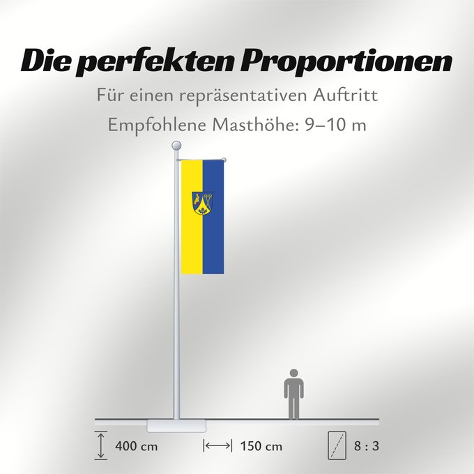 Proportionen der Flagge: Prien a.Chiemsee, M (Chiemsee-Alpenland)