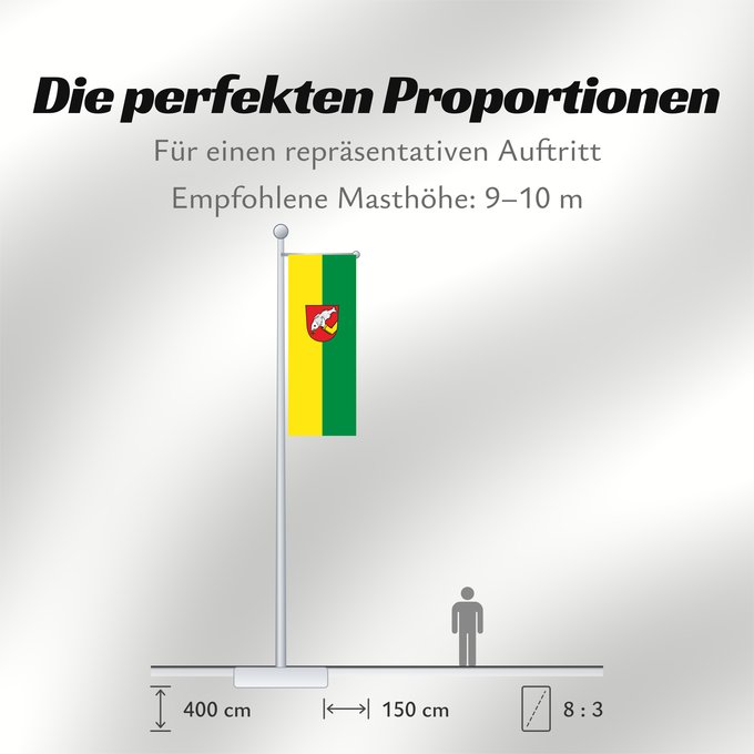 Proportionen der Flagge: Schonstett (Chiemsee-Alpenland)