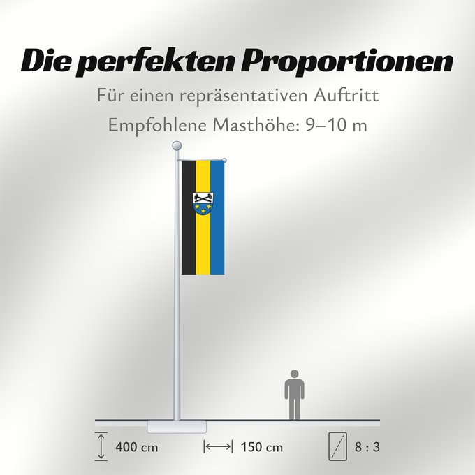Proportionen der Flagge: Bergen (Chiemgau)