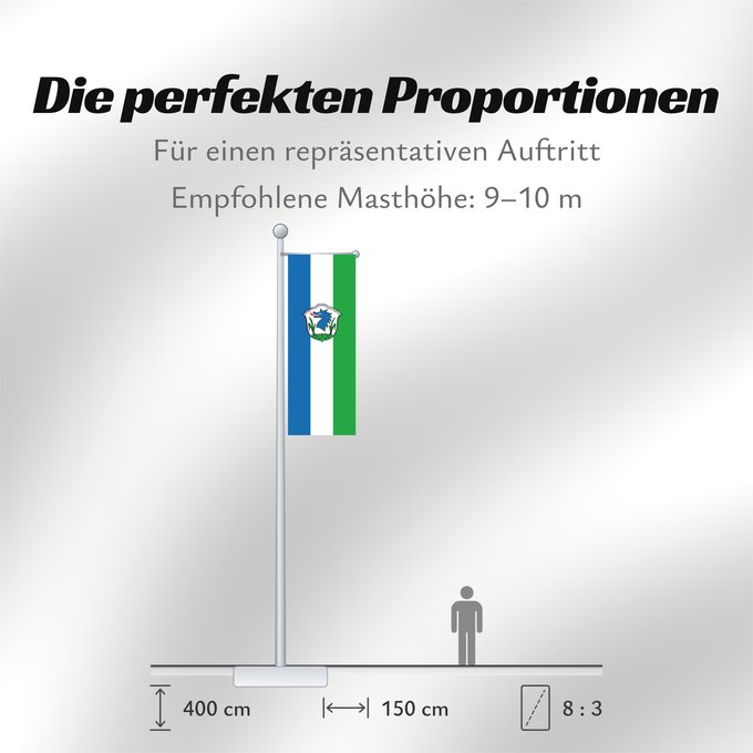 Proportionen der Flagge: Grassau, M (Chiemgau)