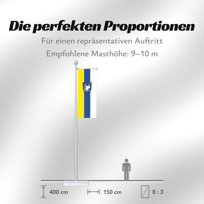 Proportionen der Flagge: Pittenhart (Chiemgau)