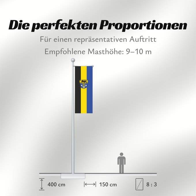 Proportionen der Flagge: Weilheim-Schongau (Kreis)