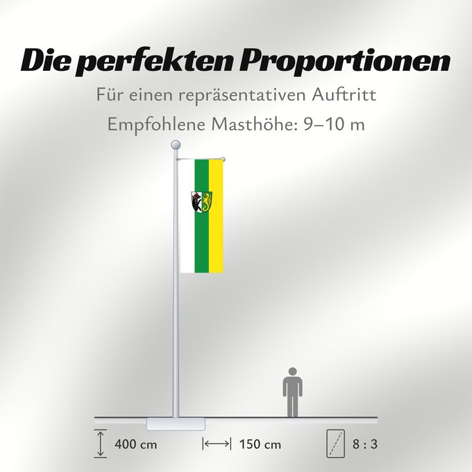 Proportionen der Flagge: Hohenfurch (Pfaffenwinkel)