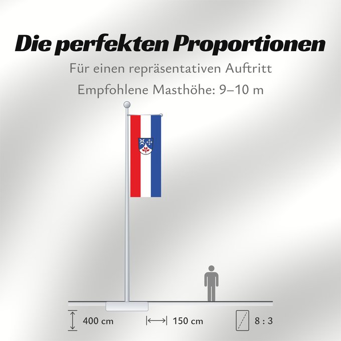 Proportionen der Flagge: Grattersdorf (Bayerischer Wald)