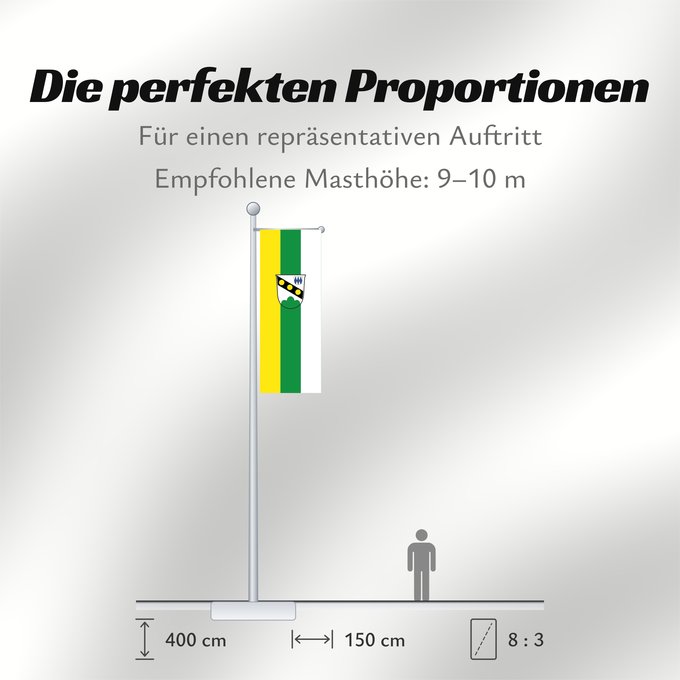 Proportionen der Flagge: Oberpöring (Bayerisches Golf- und Thermenland)