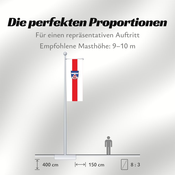 Proportionen der Flagge: Eppenschlag (Bayerischer Wald)