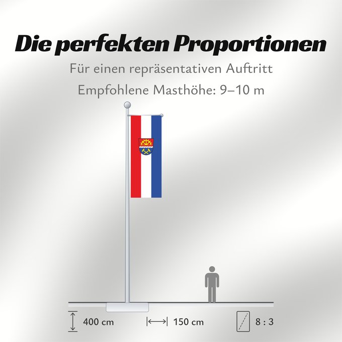 Proportionen der Flagge: Haidmühle (Bayerischer Wald)