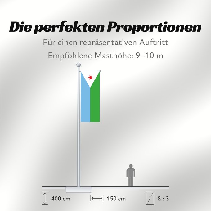 Proportionen der Flagge: Djibouti	Yibuti	Dschibuti	Gibuti	Vo Dschibuti	የጅቡቲ ሰንደቅ ዓላማ	علم جيبوتي	জিবুতির পতাকা	Banniel Djibouti	Džibutská vlajka	Ĝibutio	Djibutiko bandera	Djiboutin	Ala Cîbutî	Džibučio	Sainan i Dziboti	Jiboti	Džibutija	Jabuuti	Djiboutis	Jibuti