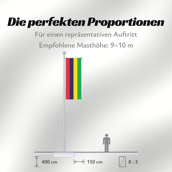 Proportionen der Flagge: Mauritius Maurice Mauricio মরিশাসের জাতীয় পতাকা। Прапор Маврикію