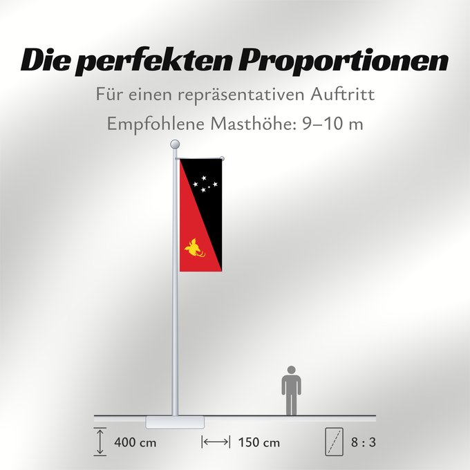 Proportionen der Flagge: Papua New Guinea	Papua New GuineaColours Pantone 186 C for red and 116 C for yellow	Papouasie-Nouvelle-Guinée	Papúa Nueva Guinea	Papua-Neuguineas	Papua Nuova Guinea	Papoea-Nieuw-Guinea	Papua-Nova Guiné	Papui-Nowej Gwinei	علم بابوا غينيا الجديدة	পাপুয়া নি