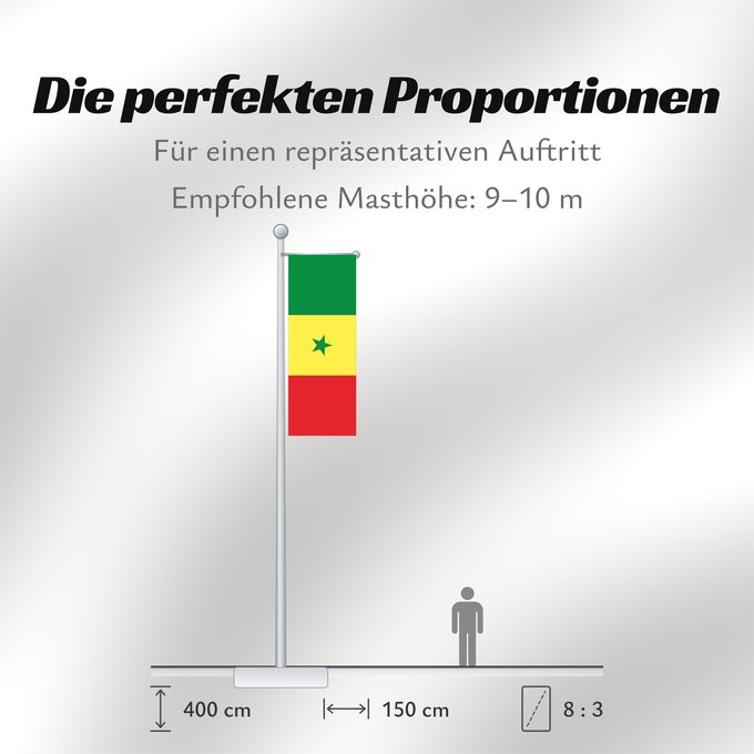 Proportionen der Flagge: Senegal	Sénégal	Senegalo	پرچم سنگال	Senegala