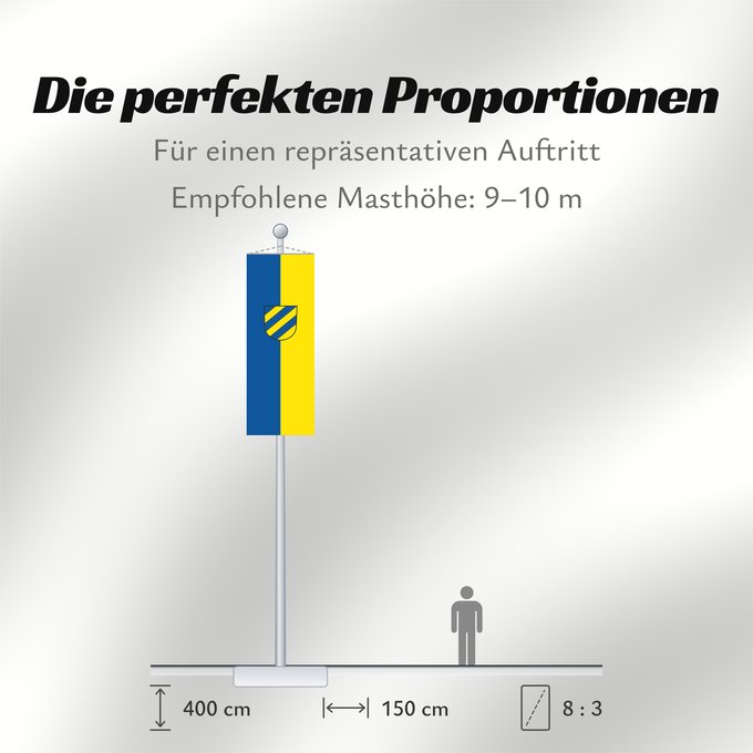 Proportionen der Flagge: Plochingen (Region Stuttgart)
