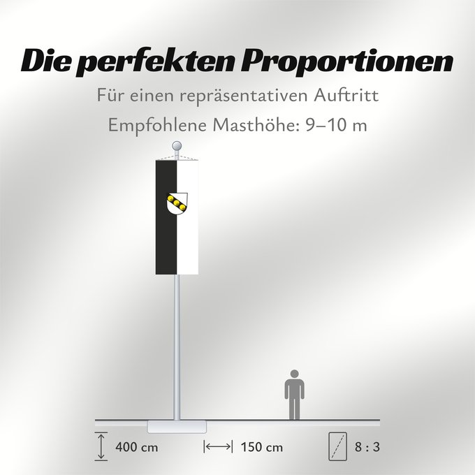 Proportionen der Flagge: Wernau (Neckar) (Region Stuttgart)