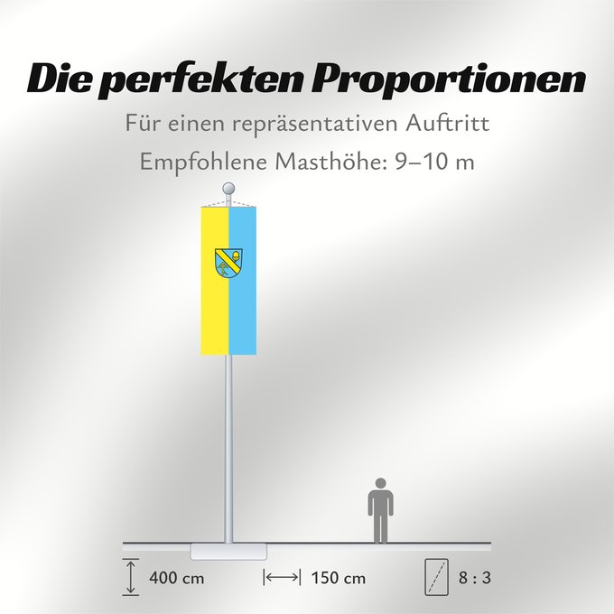 Proportionen der Flagge: Aichwald (Region Stuttgart)