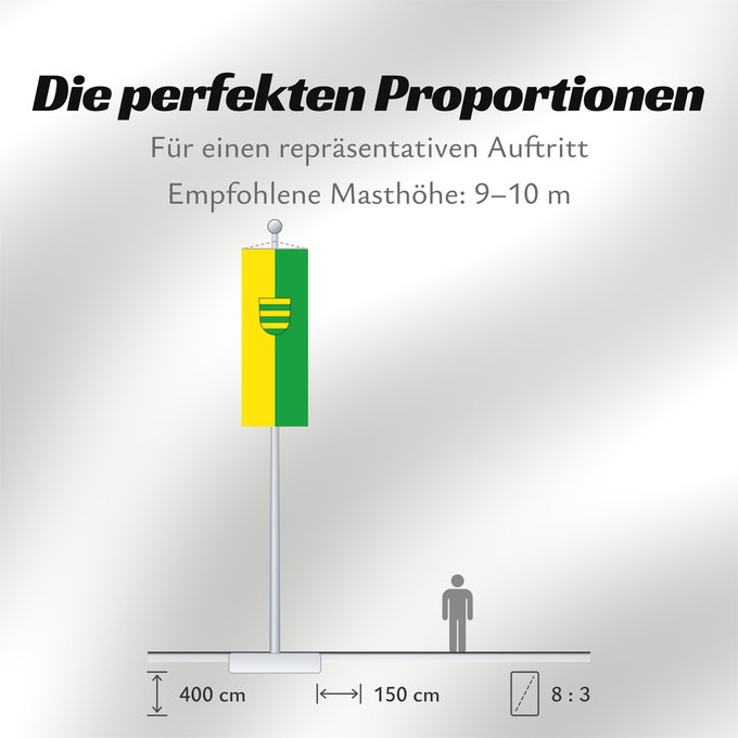 Proportionen der Flagge: Filderstadt (Region Stuttgart)