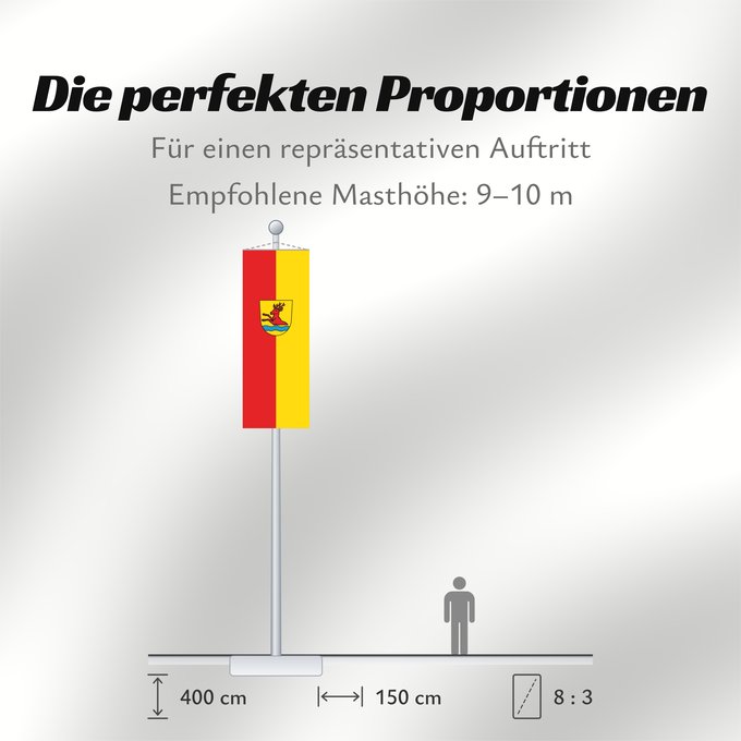 Proportionen der Flagge: Ottenbach (Region Stuttgart)