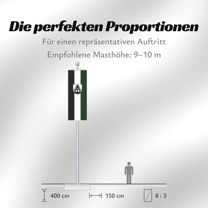 Proportionen der Flagge: Murrhardt (Region Stuttgart)