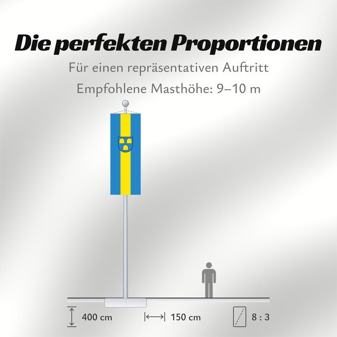 Proportionen der Flagge: Bühl (Nördlicher Schwarzwald)