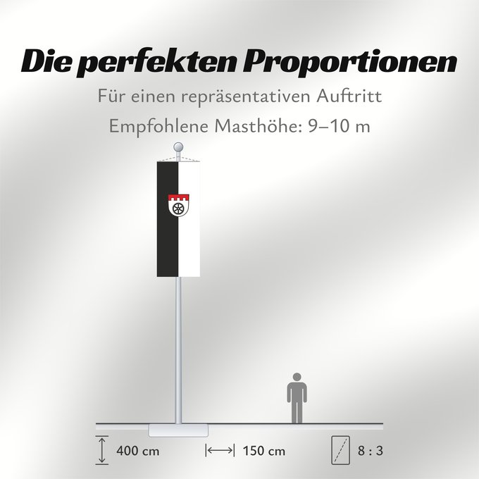 Proportionen der Flagge: Ravenstein (Nördliches Baden-Württemberg)