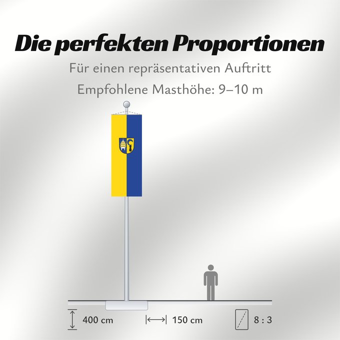 Proportionen der Flagge: St. Leon-Rot (Nördliches Baden-Württemberg)