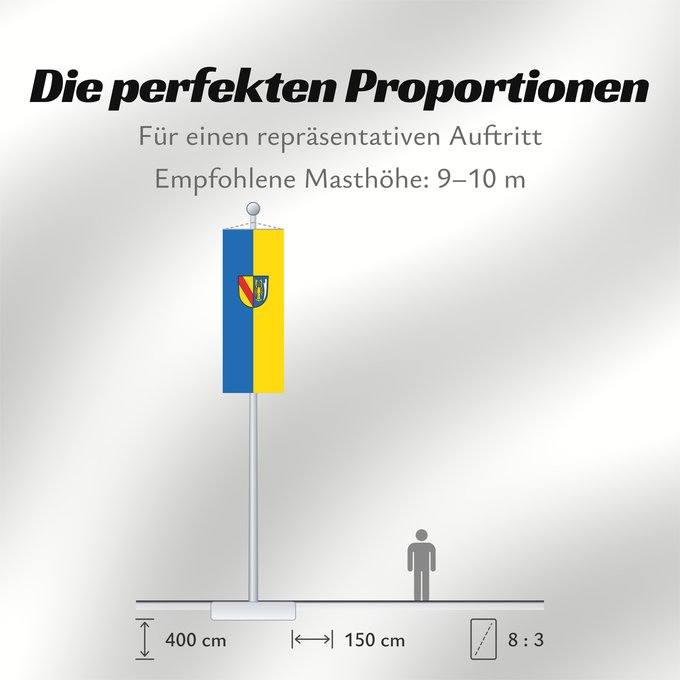 Proportionen der Flagge: Vörstetten (Südlicher Schwarzwald)