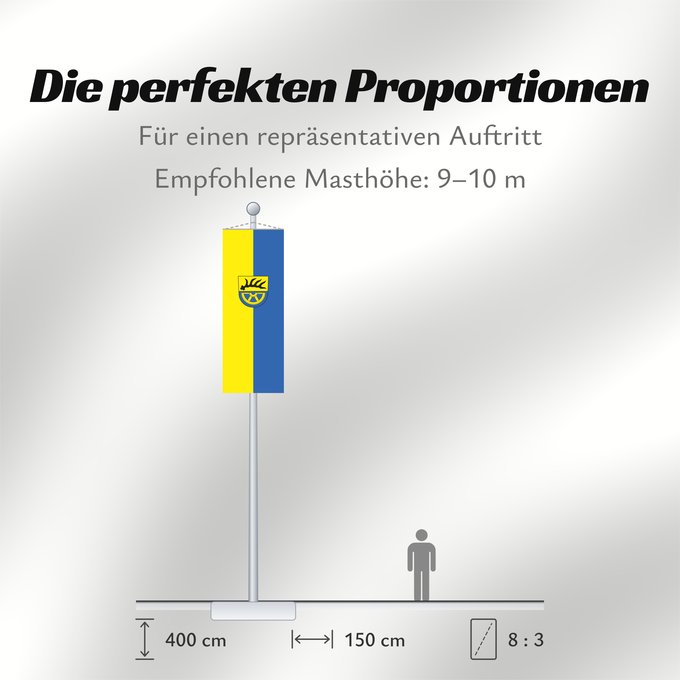 Proportionen der Flagge: Tuttlingen (Kreis)