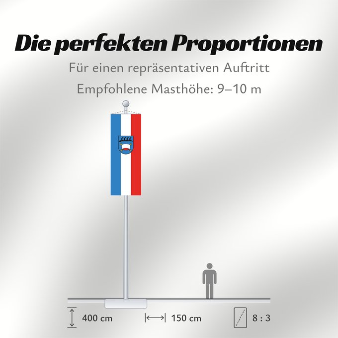 Proportionen der Flagge: Pfullingen (Schwäbische Alb)