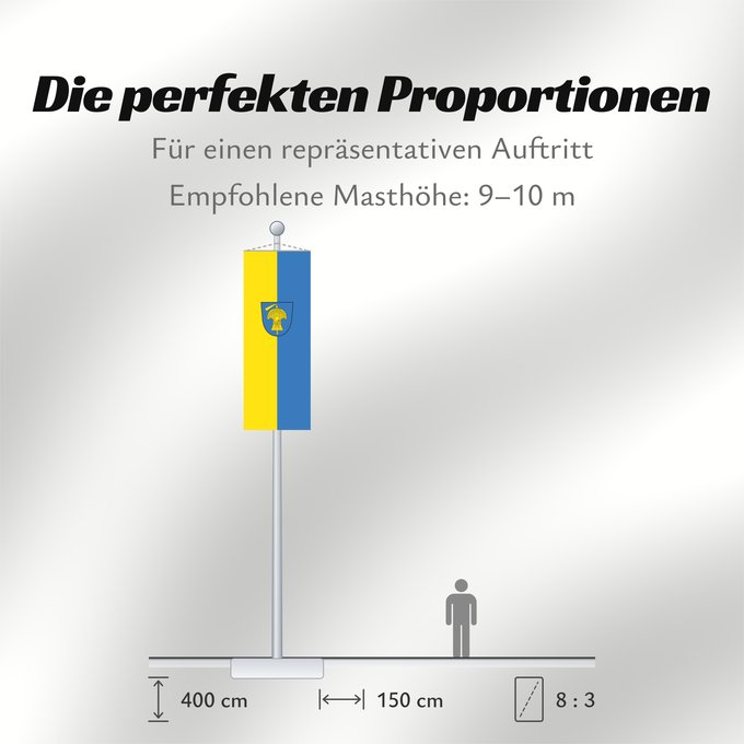 Proportionen der Flagge: Ofterdingen (Schwäbische Alb)